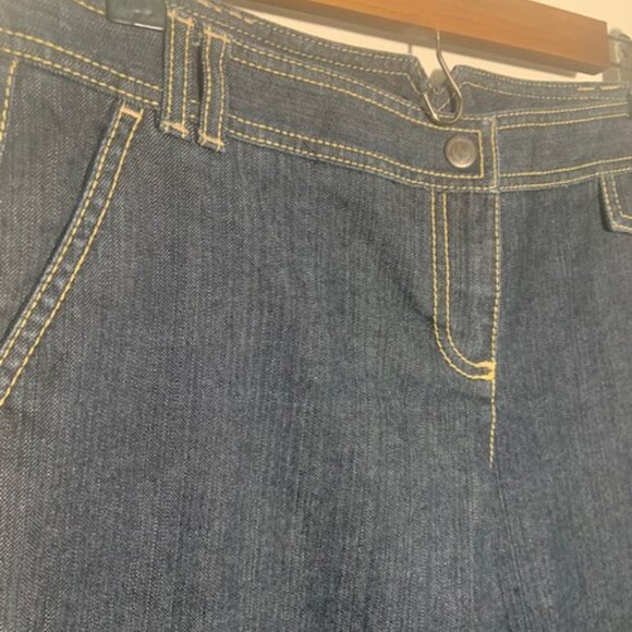 NWOT Loft Women Curvy Boot Cut Dark Wash Jeans - Size 12 - Picture 2 of 8